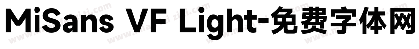 MiSans VF Light字体转换